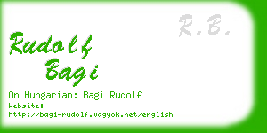 rudolf bagi business card